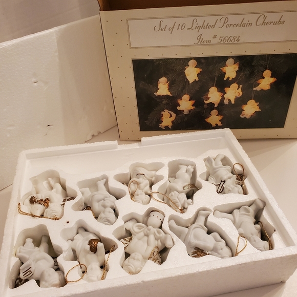 ABC Distributing Holiday Set Of Lighted Porcelain Cherubs Final